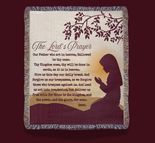 The Lord's Prayer Woven Blanket